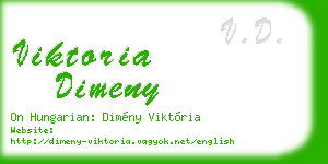 viktoria dimeny business card